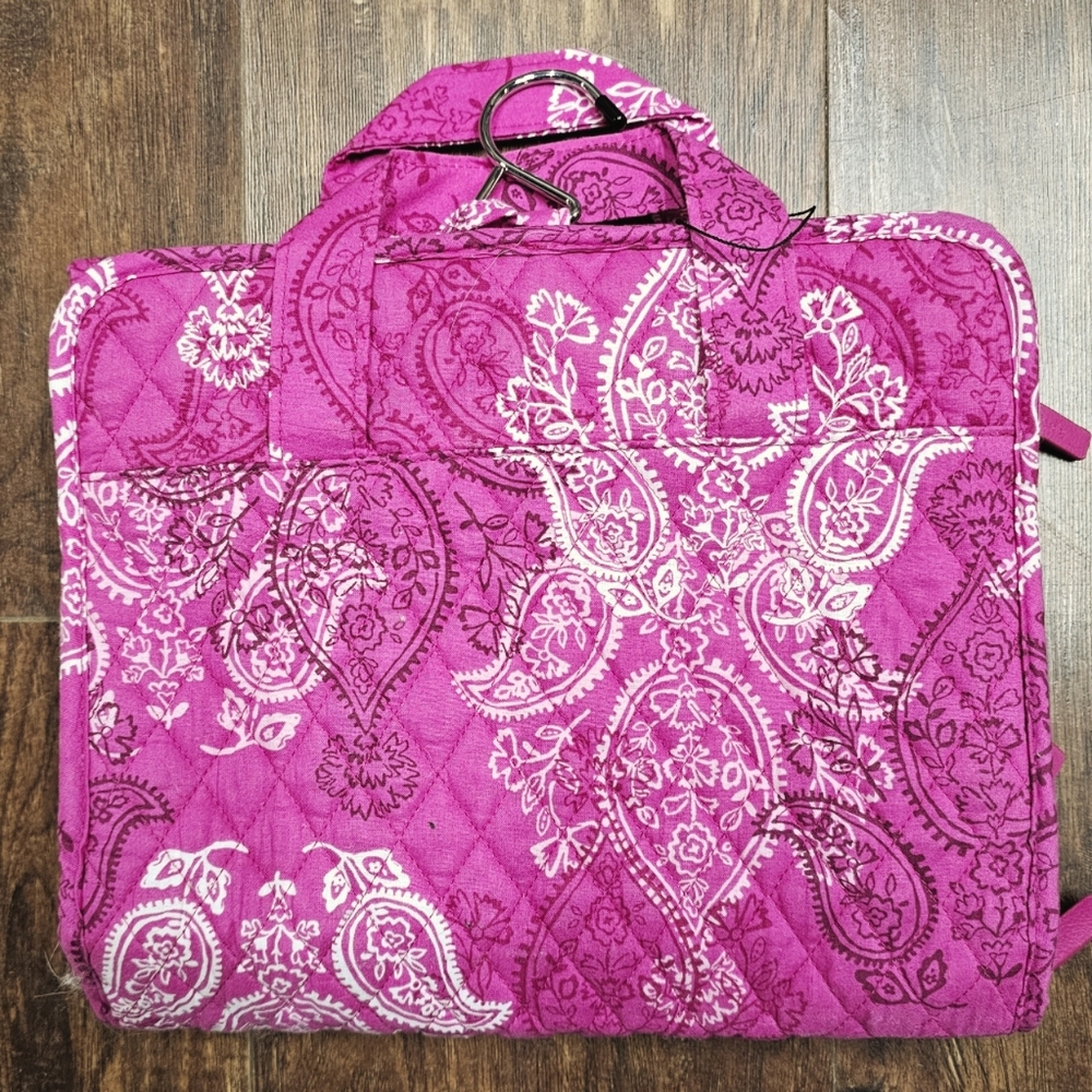 Vera Bradley Pink and White Quilted Cosmetic Bag